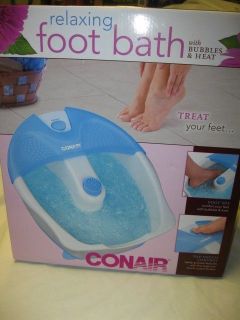NEW Conair Relaxing Foot Bath With Bubbles And Heat Toe Touch Control 