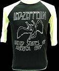 Vintage Led Zeppelin Concert T Shirt Jersey 1977 Tour L