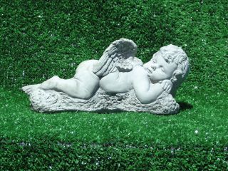 ANGEL (CONCRETE ANGEL) (solid concrete yard/home/gard​en decor)