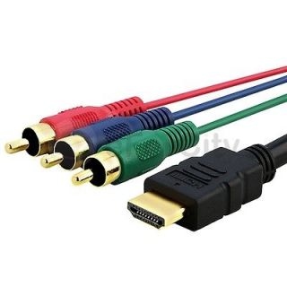 5Ft 1.5m HDMI Male to 3 RCA Video Audio AV Cable 1080P For HDTV DVD