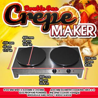   Gas Power Crepiere Crepes platte Crepes Maker Crepe Double Commercial