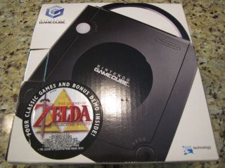 Nintendo GAMECUBE Black Console w/ Legend of Zelda Collectors Edition 
