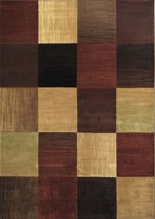 Modern Geometric Block Abstract Multi Color Area Rug Contemporary 