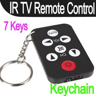 Universal Infrared IR Mini TV Remote Control Keychain Key Ring 7 Keys 