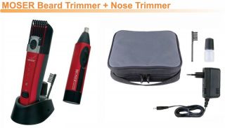 MOSER Beard Trimmer + MOSER Nose Trimmer Professional Clippers Best 