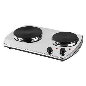  Burner Electric Hot Plate Chrome 1400 wt Portable Cooking Travel