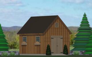 SHED PLANS BLUEPRINTS 10 x 14 TRADITIONAL STYLE