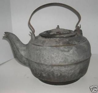 Antique Cast Iron Tea Kettle National Stove Works 6 N.Y