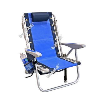 Rio Ultimate Backpack Beach Chair w/ cooler   Blue