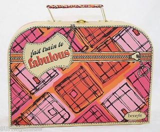 BENEFIT TRAIN CASE Cosmetic Bag Travel Makeup Skin Care Fast Shipping 