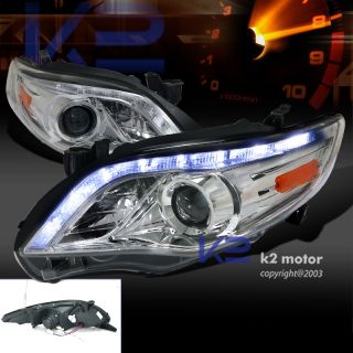 11 12 COROLLA LED DRL STRIP PROJECTOR CLEAR HEADLIGHTS HEAD LAMPS 