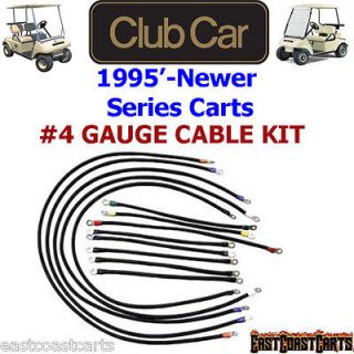 Club Car DS Series Golf Cart # 4 Gauge 600 volt Battery Cable Set