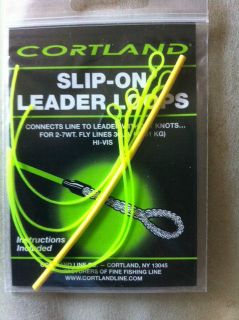 NEW Cortland 30 Lb Slip On HI VIS Leader Loop For 2 7 wt Line 4 LOOPS