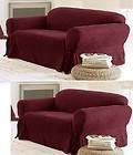 PC Soft Micro Suede Couch Sofa Loveseat Slip cover Burgundy New