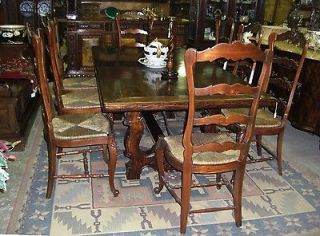 ANTIQUE STYLE COUNTRY FRENCH CARVED LADDERBACK DINING CHAIRS RUSH 