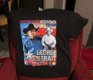 Tour T shirt 2007 George Strait Taylor Swift Some Where Down in Texas 