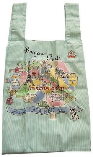 LADUREE Bonjour EIFFEL TOWER MOULIN ROUGE Macaroon French Bag BOUGHT 