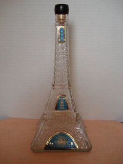 Collectible Vintage Deribaucourt Fine Cognac Eiffel Tower Bottle