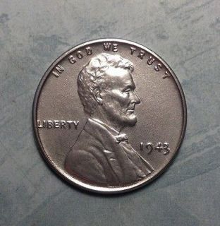 COIN 1943 P STEEL LINCOLN WHEAT PENNY UNCIRCULATED #BN25