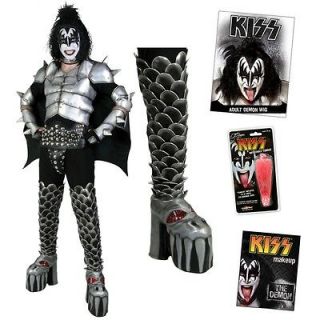   Simmons Demon COMPLETE DESTROYER Costume, Boots, Wig, Makeup   SIZE M