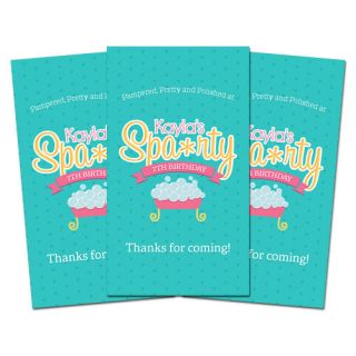 10 SPA PARTY Birthday Shower Favors Personalized THANK YOU TAGS
