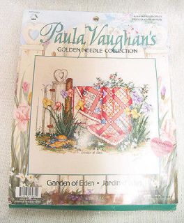 Paula Vaughans Counted Cross Stitch Garden of Eden New