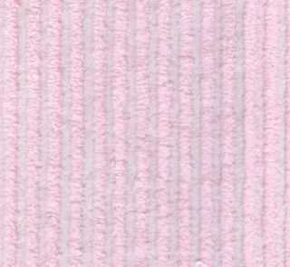 CUTE & SOFT Pink Stripe Chenille Fabric 100% Cotton 36X60 NEW