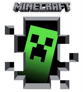 Minecraft Creeper In The Window ~ Edible Image Icing Cake 
