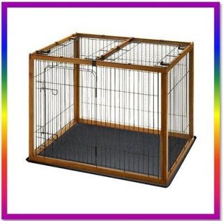   PEN PLAYPEN CRATE CAGE KENNEL WOOD/WIRE RICHELL 120 90 R94129 COMBO