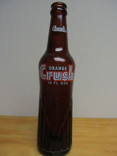 ORANGE CRUSH 10 oz brown beverage soda drink Bottle 1966 Great LOOK