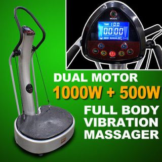 1500W Dual Motor Whole Body Power Vibe Plate Vibration Exercise 