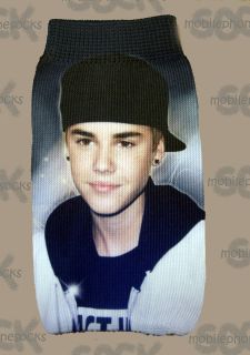 Justin Bieber Mobile phone sock, cover pouch case, fits Blackberry 