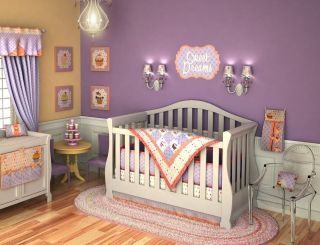 10pc Cupcake Girl Nursery Discount Crib Bedding Set Unique Lavendar 