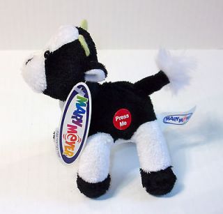   Critter Calls Cow Moo Black White Sound Plush Stuffed Animal Toy 4