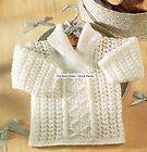   Crochet Pattern Babys Aran Style Diamond Jumper/Sweater TO CROCHET