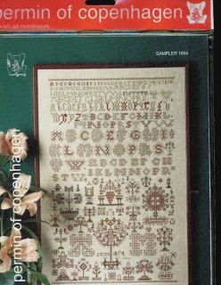 Permin Sampler 1854 Cross Stitch Chart 213 x 335 Stitches Motifs 