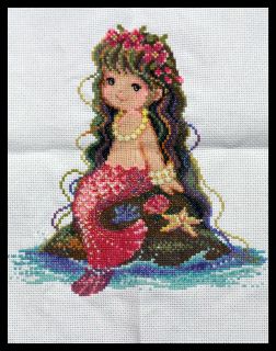 cross stitch little mermaid
