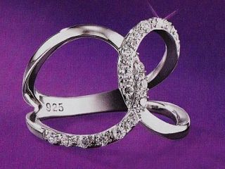 AVON Sterling Silver Infinity Ring with Cubic Zirconia Accents