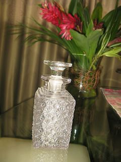 ANTIQUE CRYSTAL CUT GLASS SPIRIT WINE OR WHISKY DECANTER w/ STOPPER