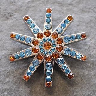 TURQUOISE BROWN RHINESTONE SPUR CONCHOS BLING HEADSTALL TACK 