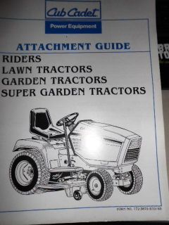 Cub Cadet Attachment Guide Riders Lawn Tractors Garden Tractors