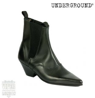 Mens UNDERGROUND Beatle/Chelsea Boots With Cuban Heel UK8 12