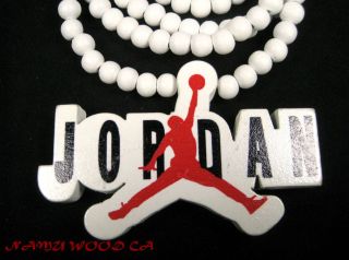 Nike Air Jordan Good Custom Wood Necklace Hip Pop Pendant BBC Kanye 