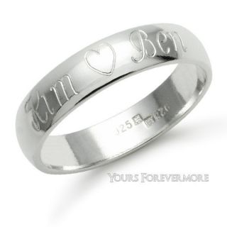 Personalized Promise Ring / Name Ring   Sterling Silver   Free 