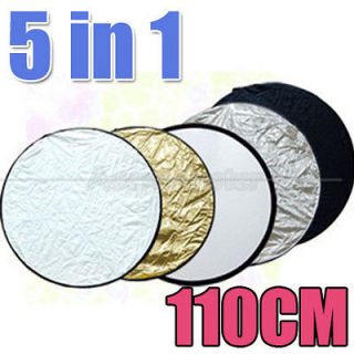 43 inch 5in1 Light Mulit Collapsible Disc Panel Reflector for 
