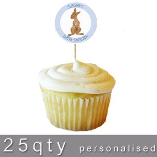 Cupcake Tops 24 Edible Toppers25 Picks Baby Shower Boy Kangaroo 