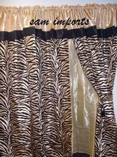 zebra print window curtains in Curtains, Drapes & Valances