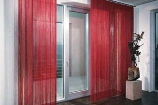 String Curtains Red Wine 3 W X 12 L EXTRA LONG (144 Inches) Make 