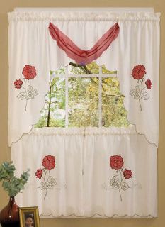 red kitchen curtains in Curtains, Drapes & Valances