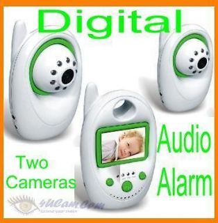 DIGITAL Two Cameras set w/ Wireless Video Baby Monitor audio alarm 